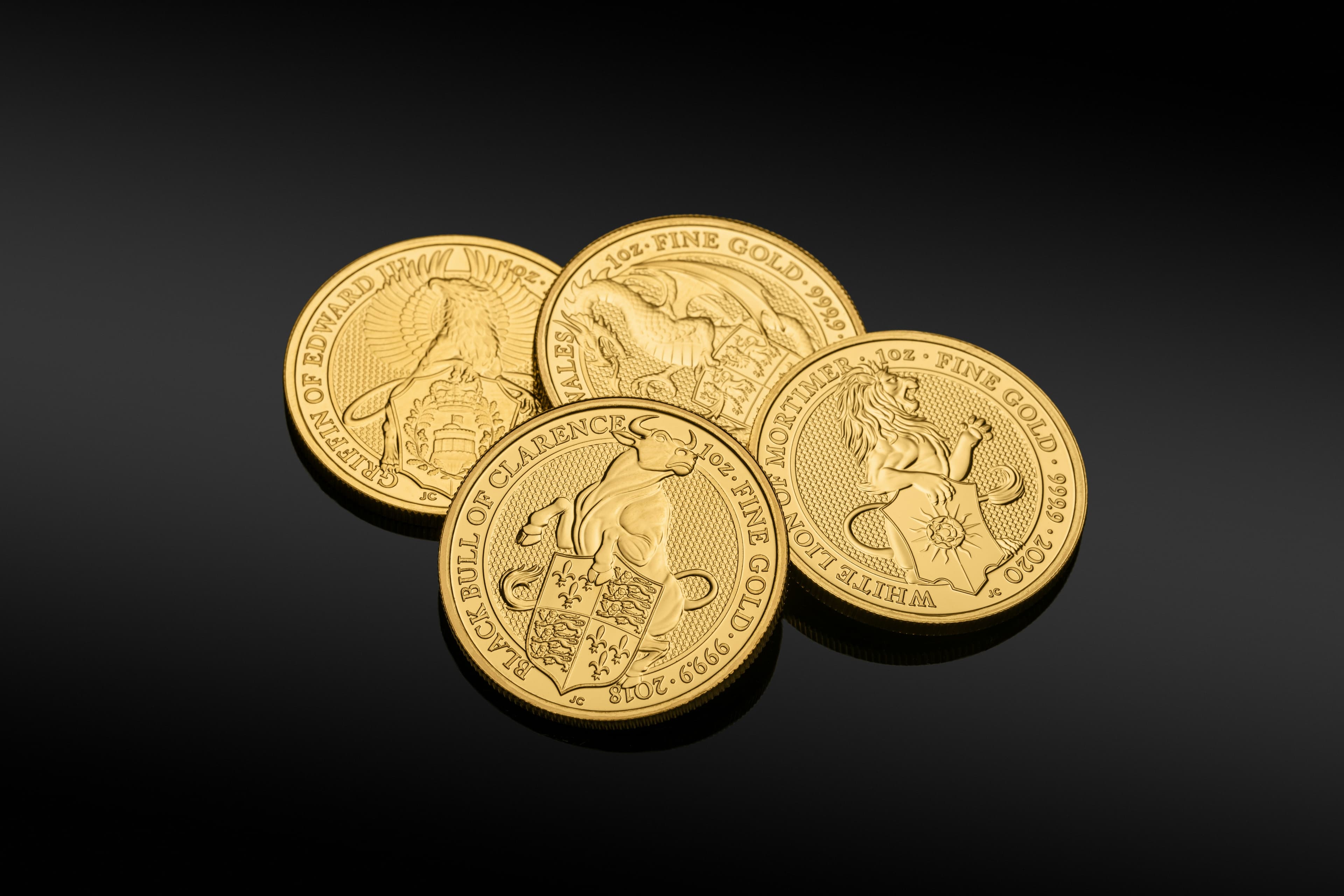 Goldene Anlagemünzen aus einer Unze Feingold